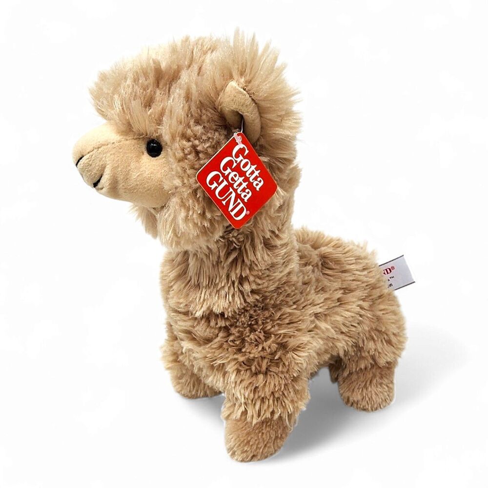 Gund Llama Plush Lakota Gold Beige 10.5 Ins Stuffed Toy Cuddly Standing RARE